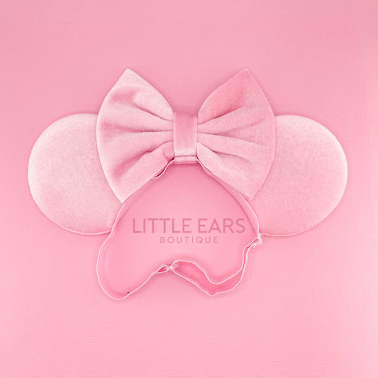 All Pink Velvet Elastic Mickey Ears