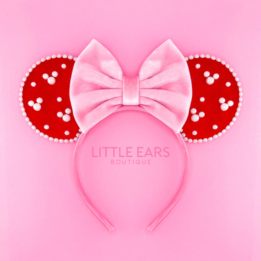 Valentine’s Pearls Mickey Ears