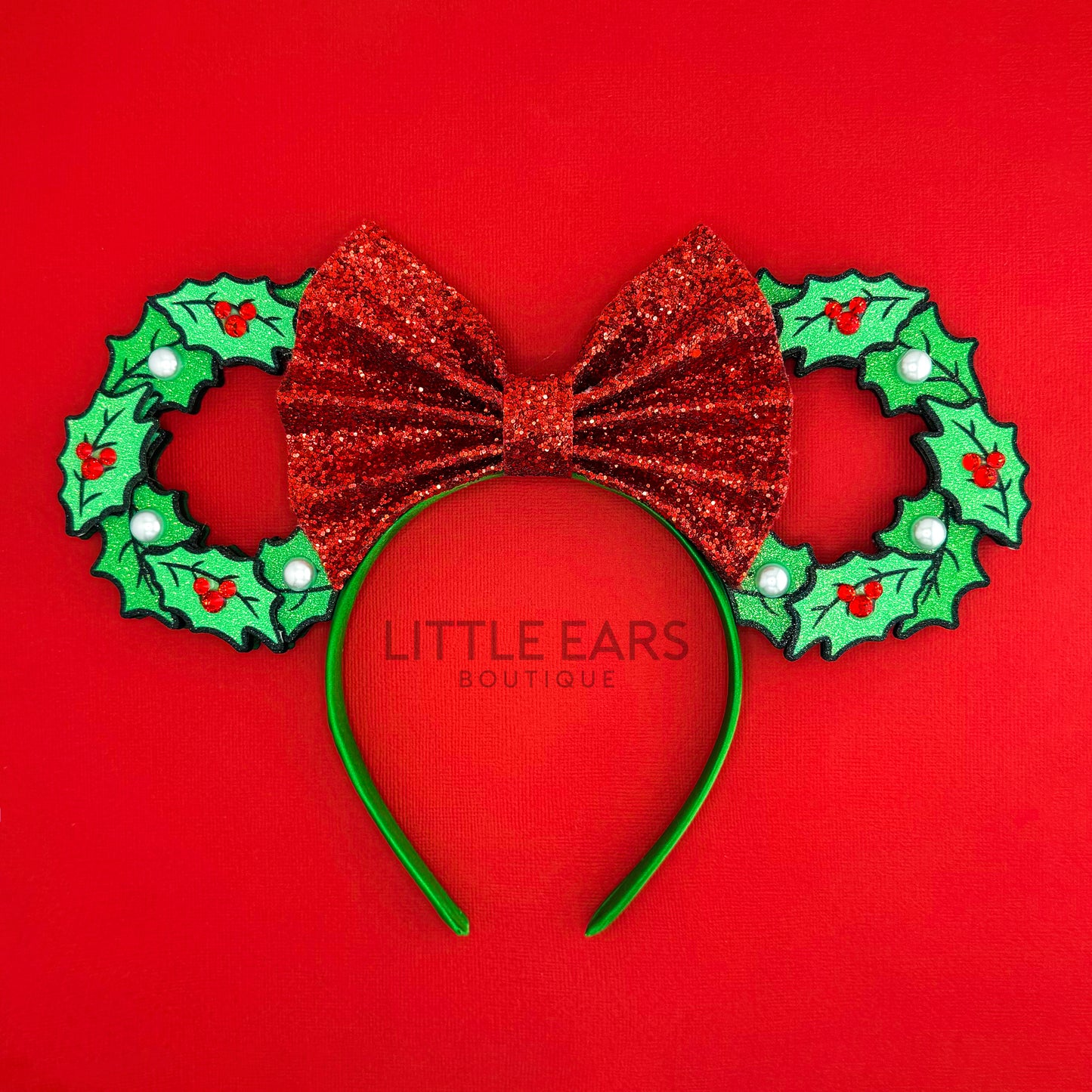 Christmas Wreath Mickey Ears