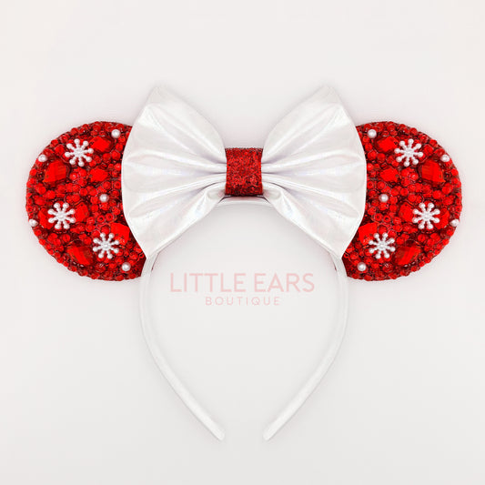Christmas Snowflake Sparkle Mickey Ears