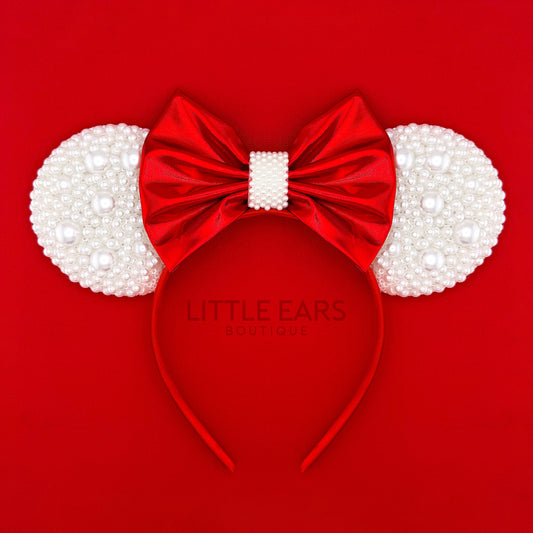 Christmas Pearls Sparkle Mickey Ears