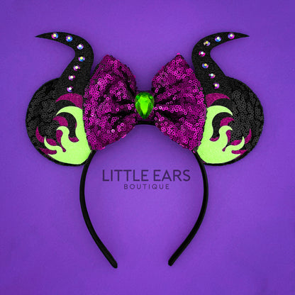 Light Up Mistress of All Evil Mickey Ears