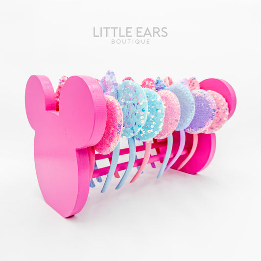 Hot Pink Ears Wood Stand