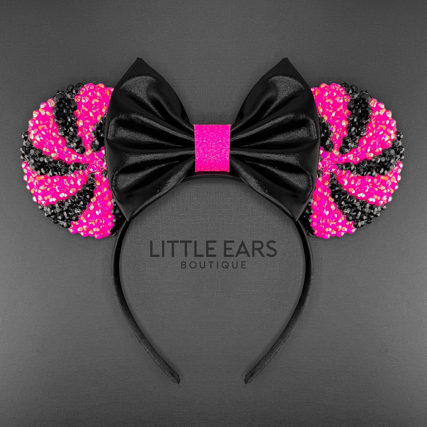 Pink Halloween Candycane Sparkle Ears