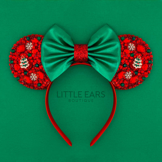 Christmas Tree Sparkle Mickey Ears