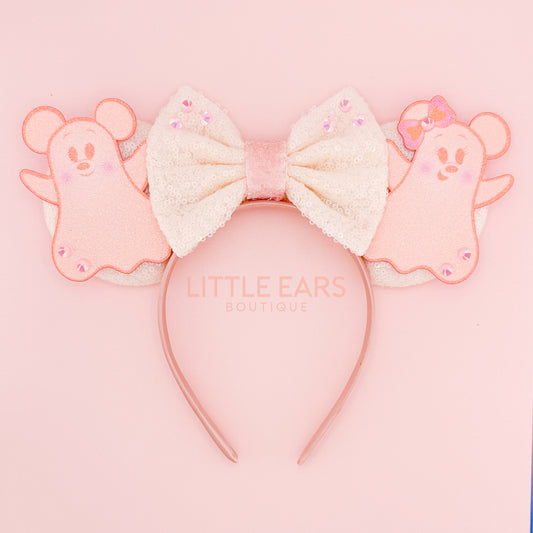 Pastel Ghosts Halloween Mickey Ears