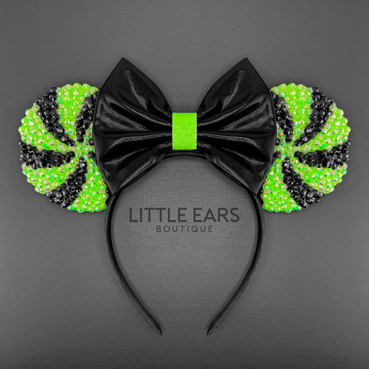 Green Halloween Candycane Sparkle