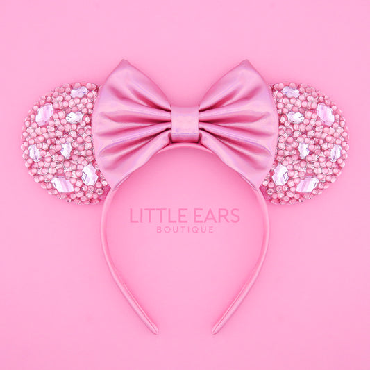 Light Pink Sparkle Mickey Ears - Mickey Ears with Rhinestones Headband