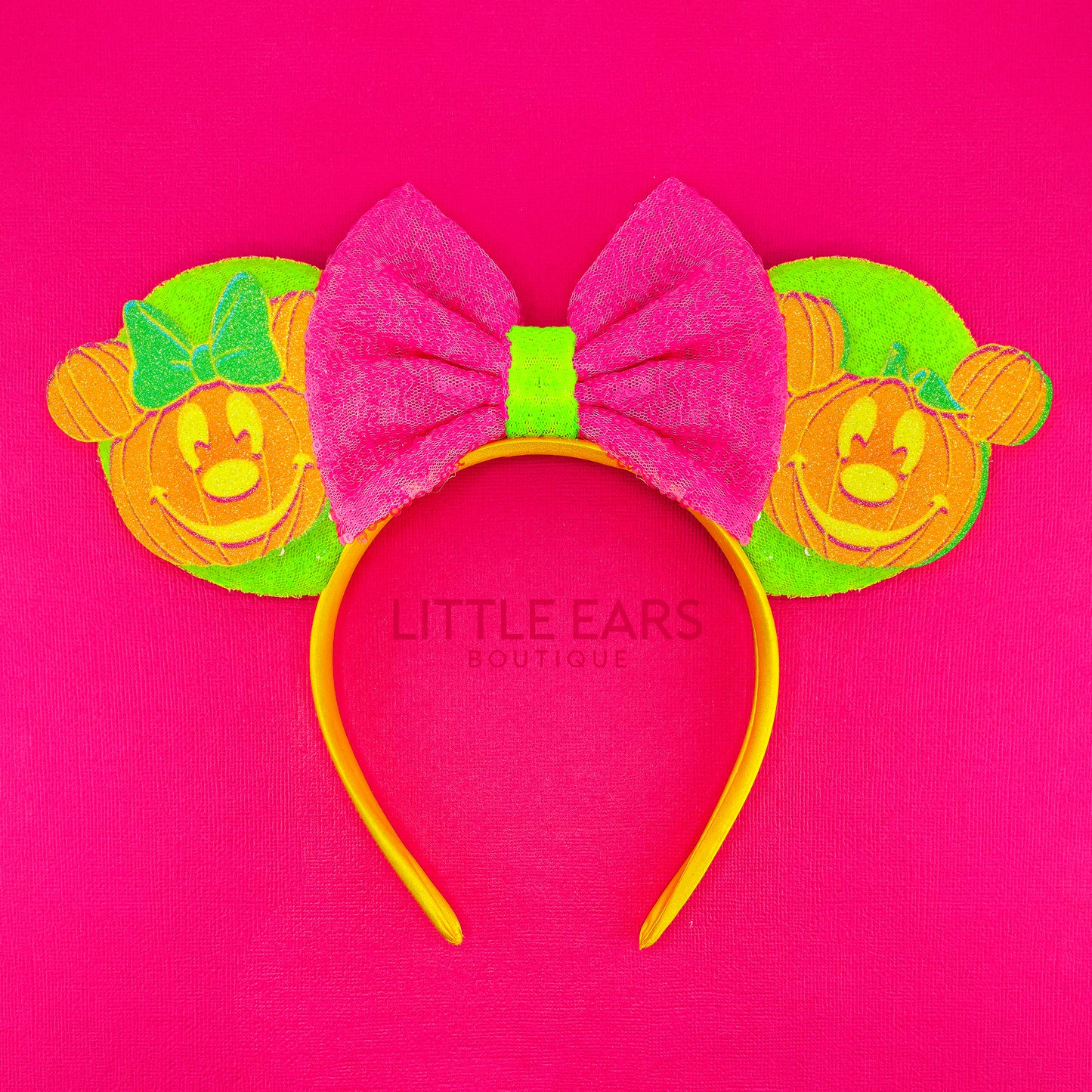 Neon Mickey & Minnie Pumpkin Ears