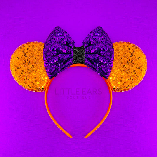 Orange Halloween Mickey Ears