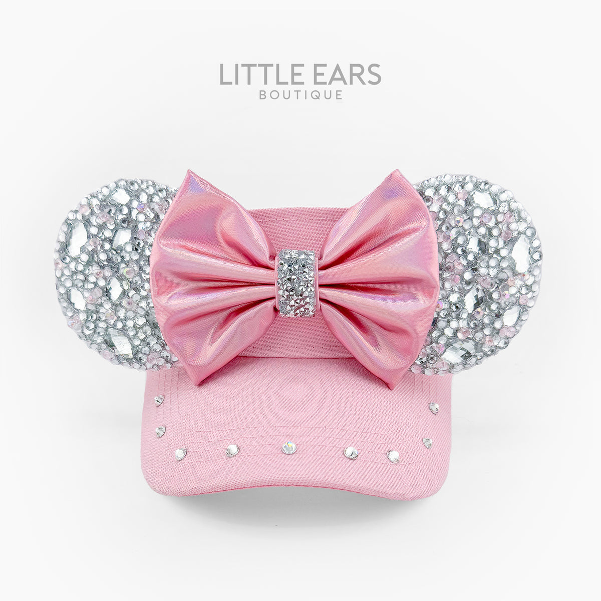 Disney Minnie Mouse Pastel/ Cotton Candy Dream Visor with Pom Pom Summer Hat Cap Amazon.com: Disney Adult Hat Mickey Mouse Shimmer Pink  main image 2