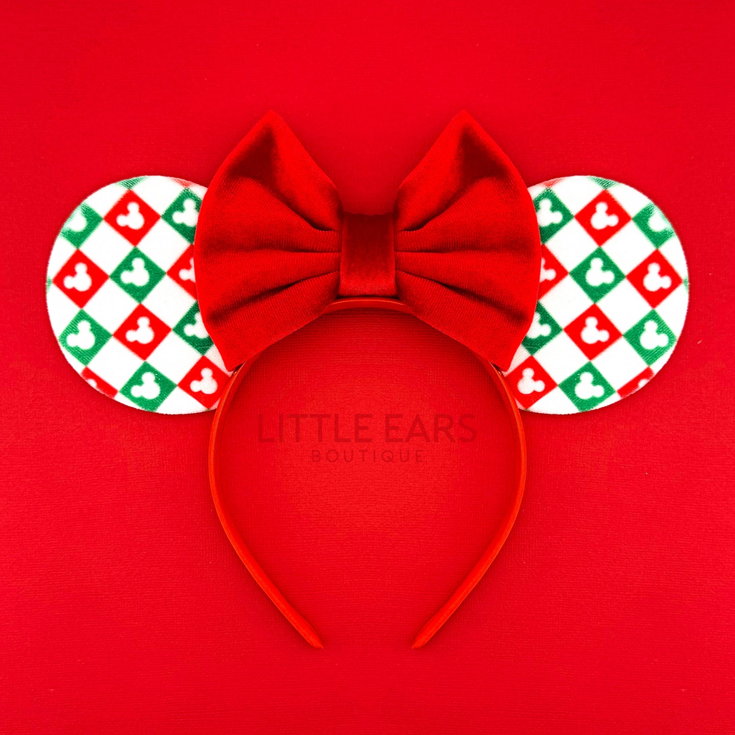 Christmas Pattern Mickey Ears