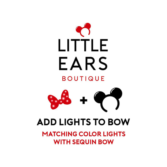 Add Lights to Any Bow- mickey ears disney headband mouse