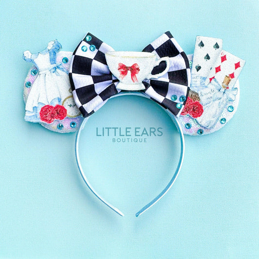 Alice’s Adventures Mickey Ears- mickey ears disney headband mouse