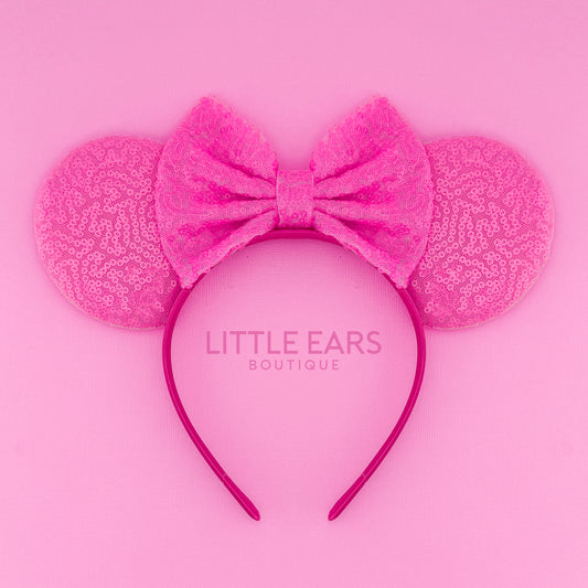 Neon Pink Mickey Ears