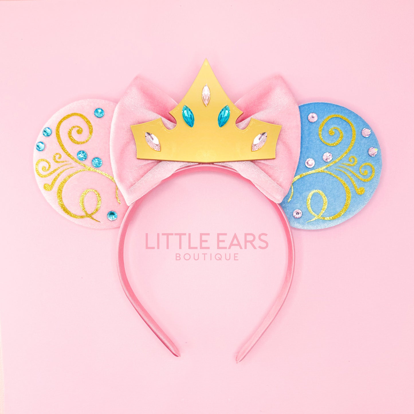 Aurora Velvet Mickey Ears - mickey ears - disney ears - mouse ears headband - little ears boutique