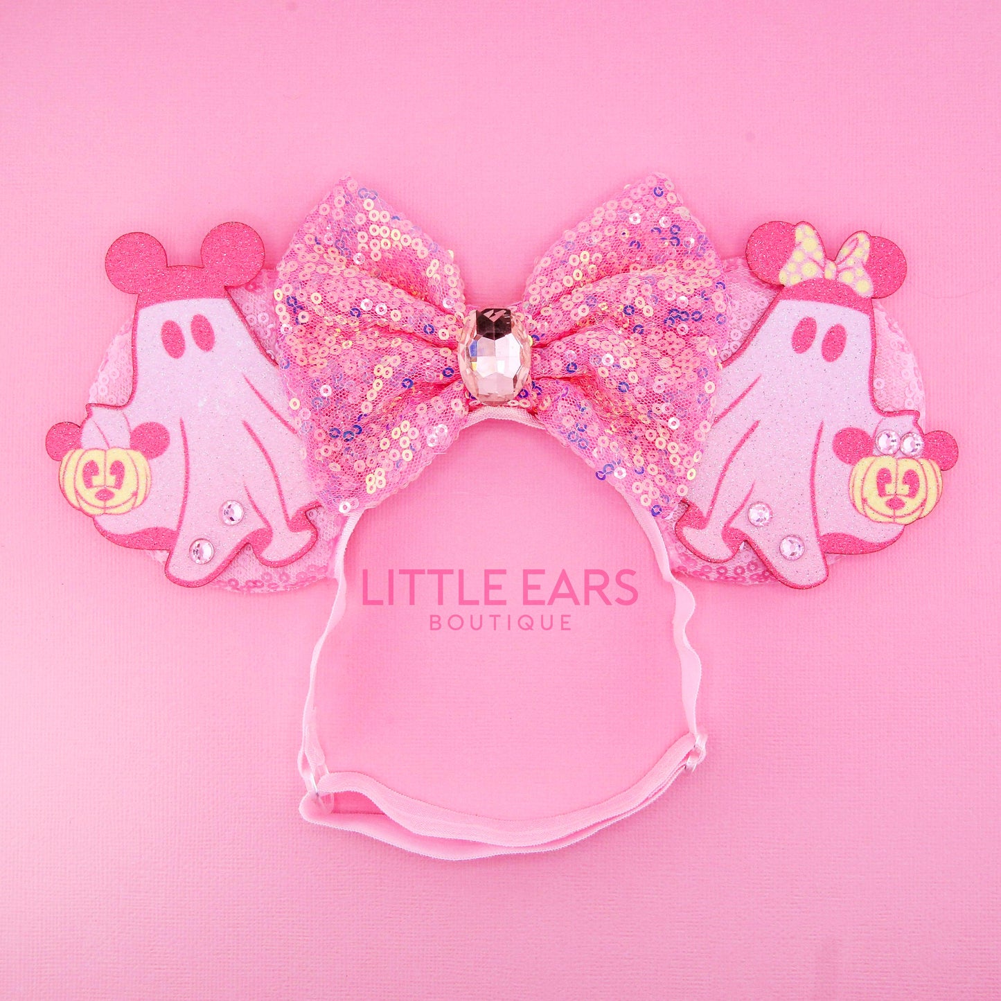Baby Pink Ghosts Mickey Ears