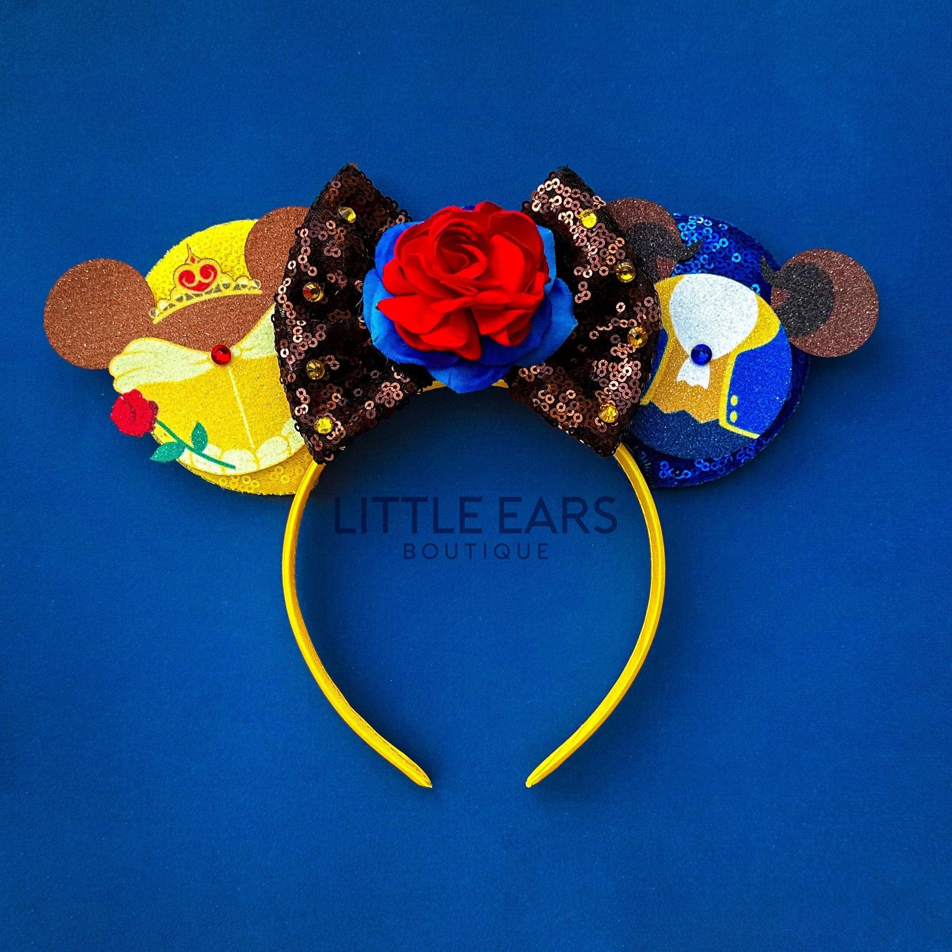 Beauty & Beast Mickey Ears- mickey ears disney headband mouse