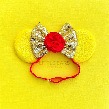 Belle Baby Mickey Ears- mickey ears disney headband mouse