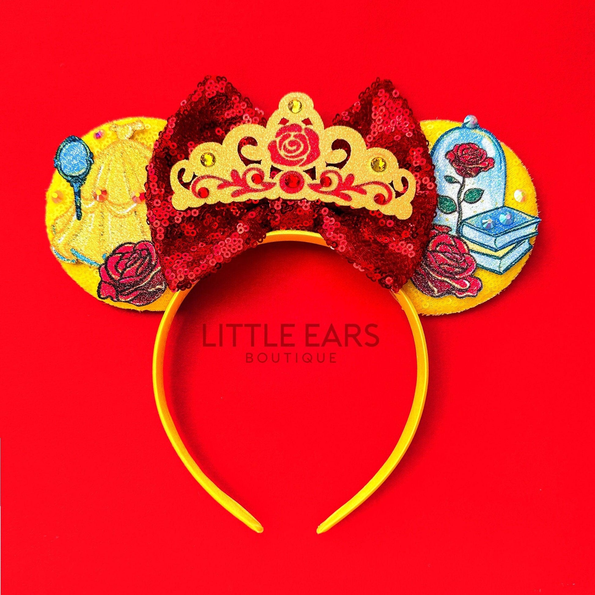 Belle Crown Mickey Ears- mickey ears disney headband mouse