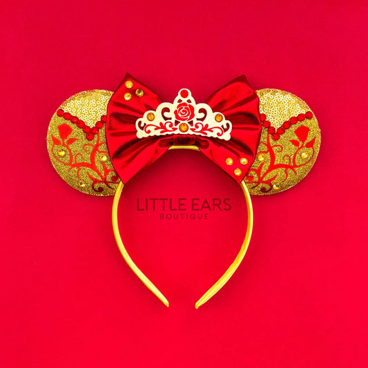 Belle Crown Mickey Ears- mickey ears disney headband mouse