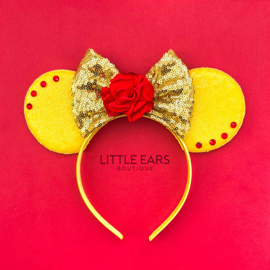 Belle Mickey Ears- mickey ears disney headband mouse