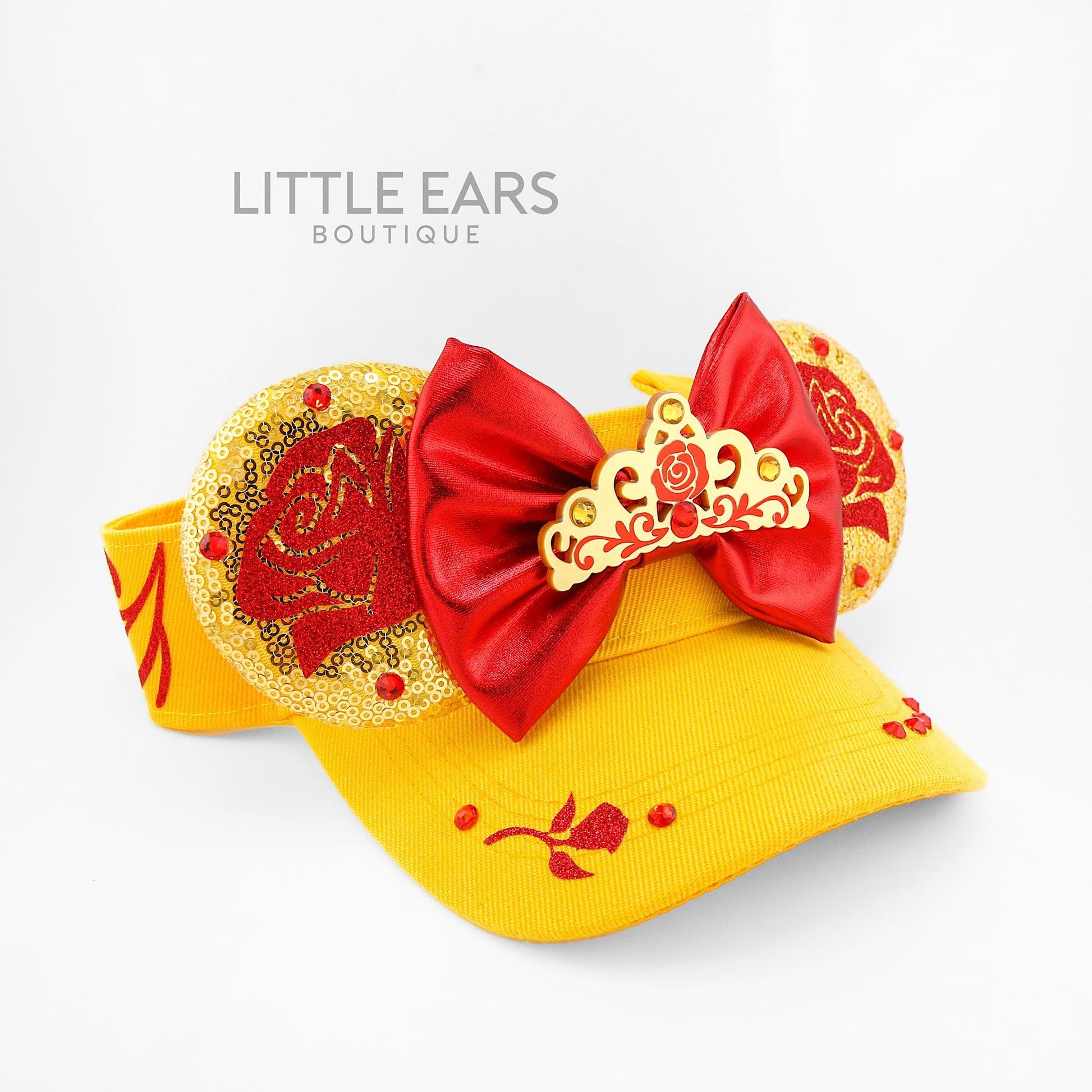 Belle Mickey Visor- mickey ears disney headband mouse