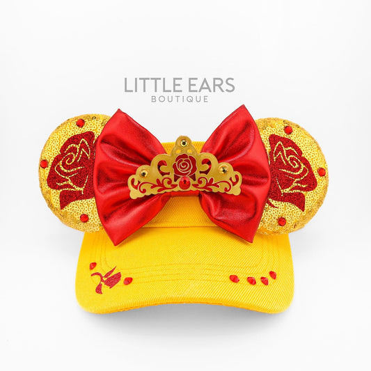 Belle Mickey Visor- mickey ears disney headband mouse