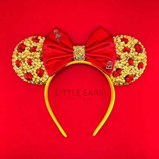 Belle Sparkle Mickey Ears - mickey ears - disney ears - mouse ears headband - little ears boutique