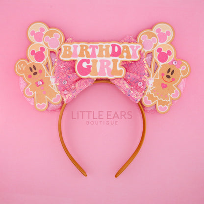 Birthday Christmas Ears - Little Ears Boutique - Handmade Theme Park Inspired Birthday Mickey Ears Headband