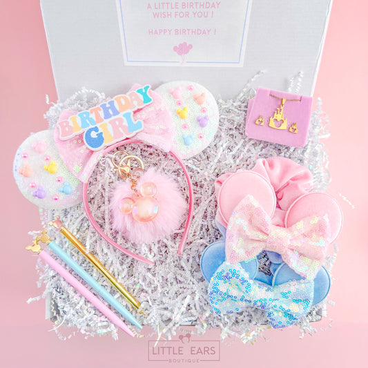 Birthday Ears Gift Box - Little Ears Boutique - Handmade Theme Park Inspired Birthday Mickey Ears Headband