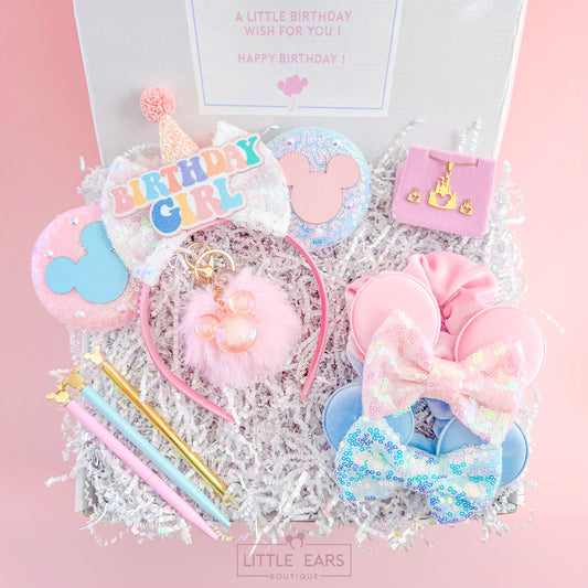 Birthday Girl Ears Gift Box - Little Ears Boutique - Handmade Theme Park Inspired Birthday Mickey Ears Headband