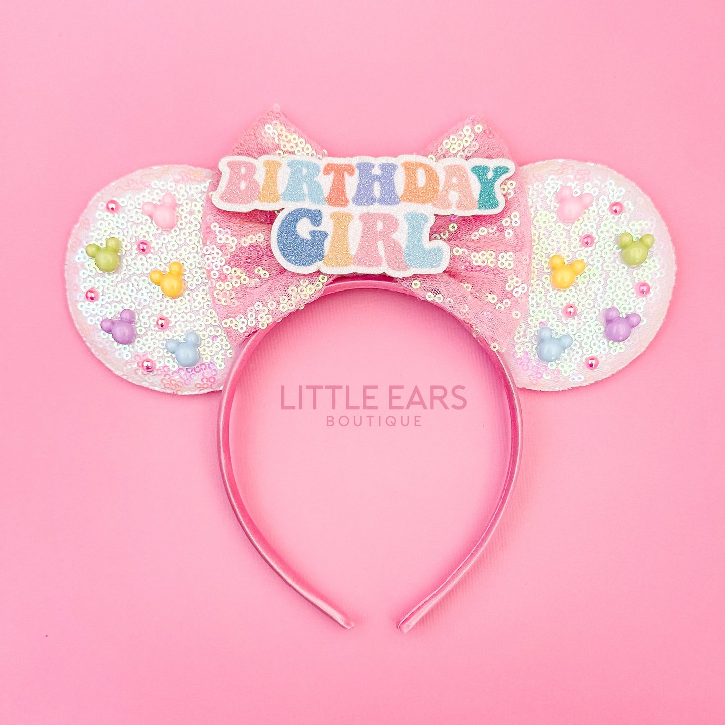 Birthday Girl Ears - Little Ears Boutique - Handmade Theme Park Inspired Birthday Mickey Ears Headband