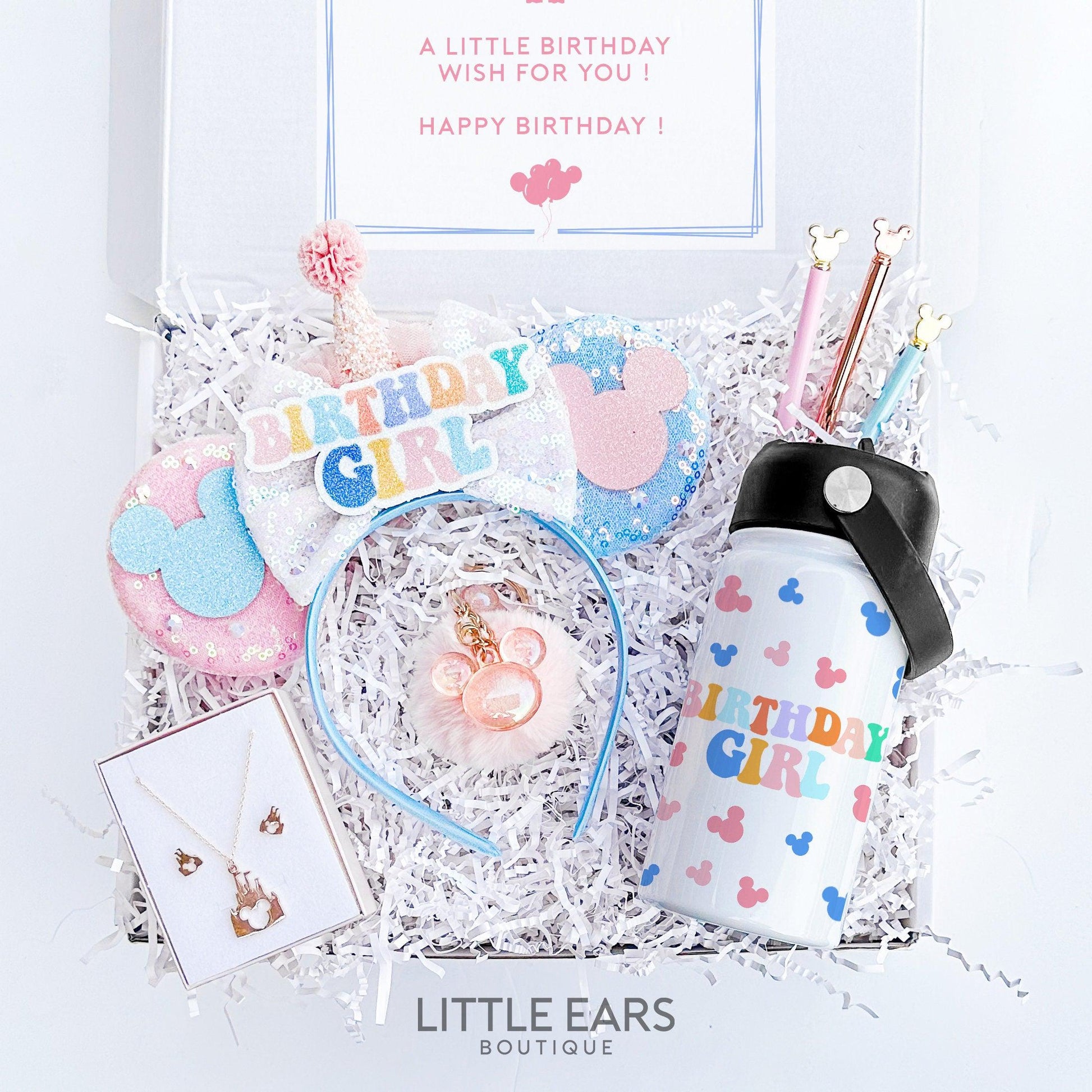 Birthday Girl Gift Boxes- mickey ears disney headband mouse