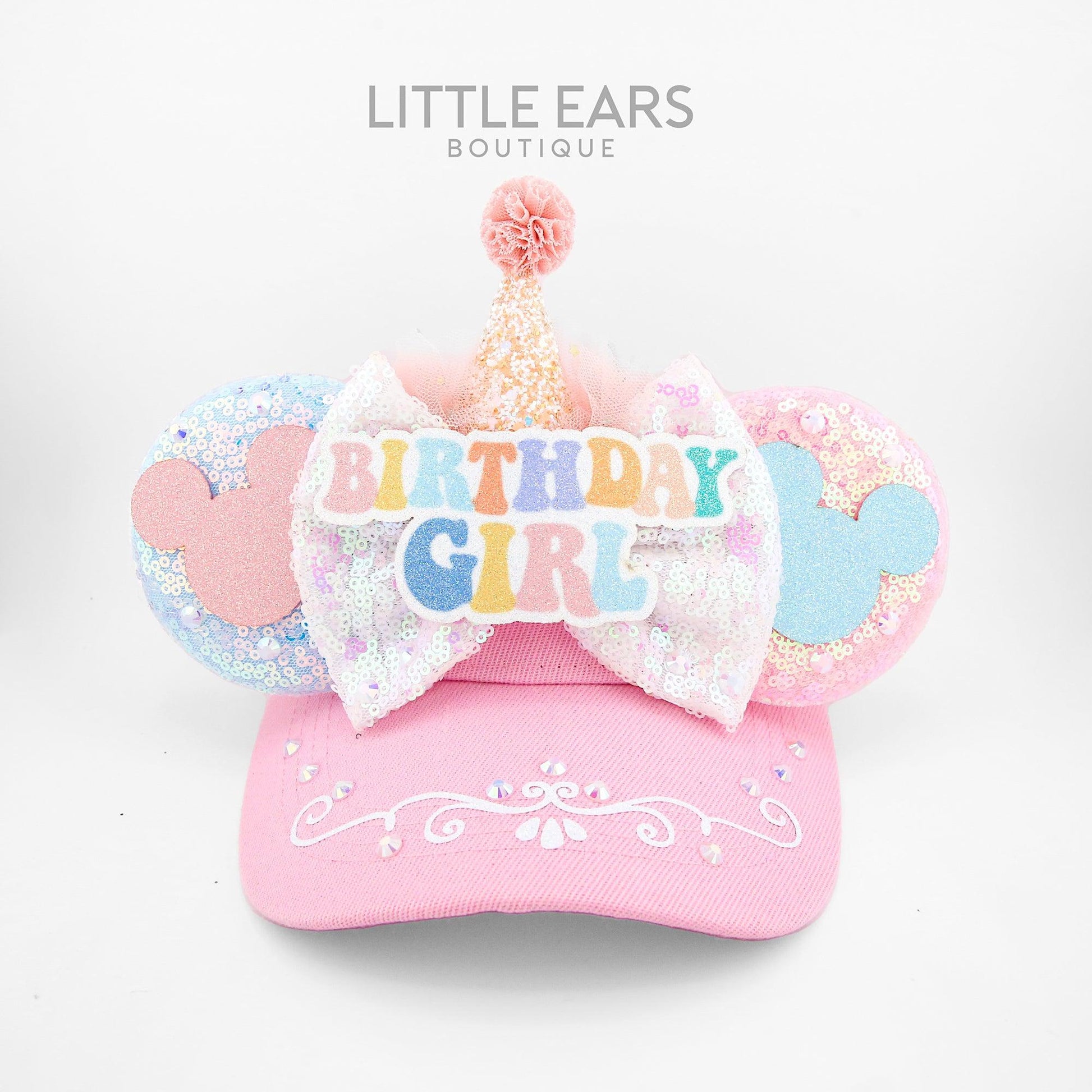Birthday Girl Mickey Visor- mickey ears disney headband mouse