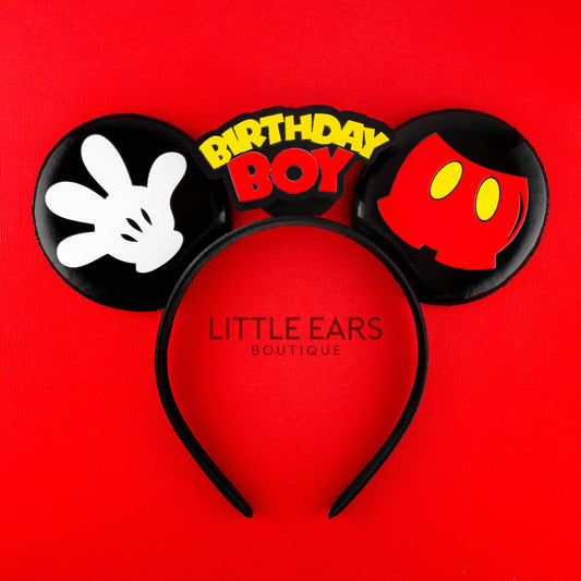 Birthday Mickey Ears for Men - mickey ears - disney ears - mouse ears headband - little ears boutique