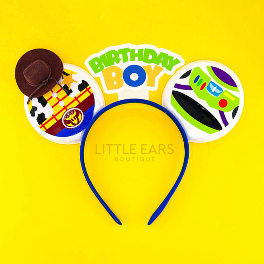 Birthday Toybox Ears - Little Ears Boutique - Handmade Theme Park Inspired Birthday Mickey Ears Headband