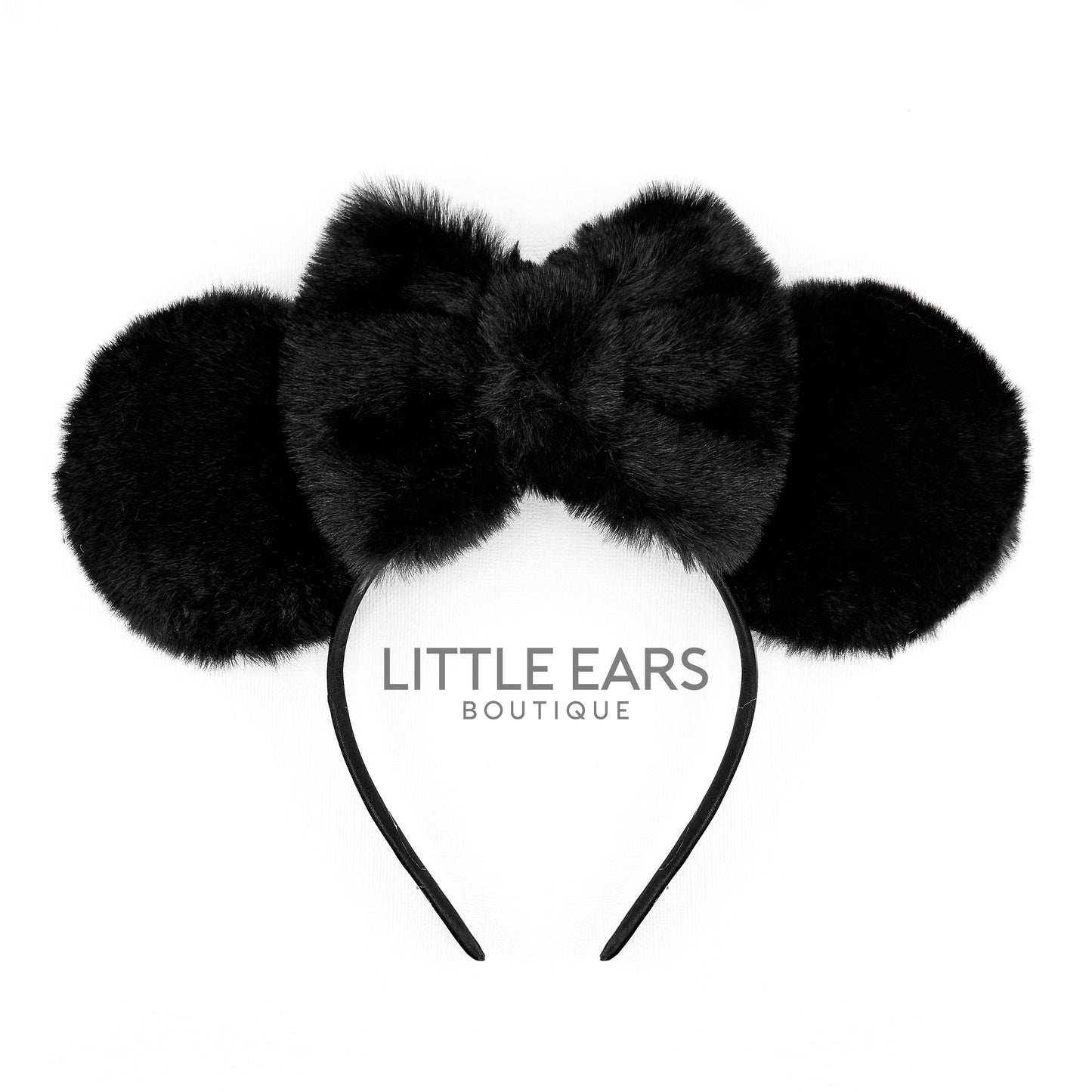 Black Fur Mickey Ears - mickey ears - disney ears - mouse ears headband - little ears boutique