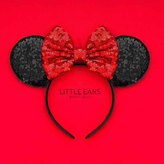 Black & Red Mickey Ears- mickey ears disney headband mouse