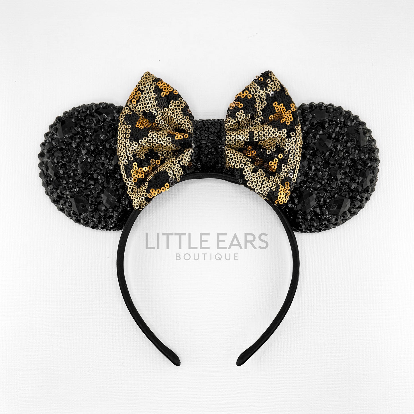 Black Safari Sparkle Mickey Ears - mickey ears - disney ears - mouse ears headband - little ears boutique