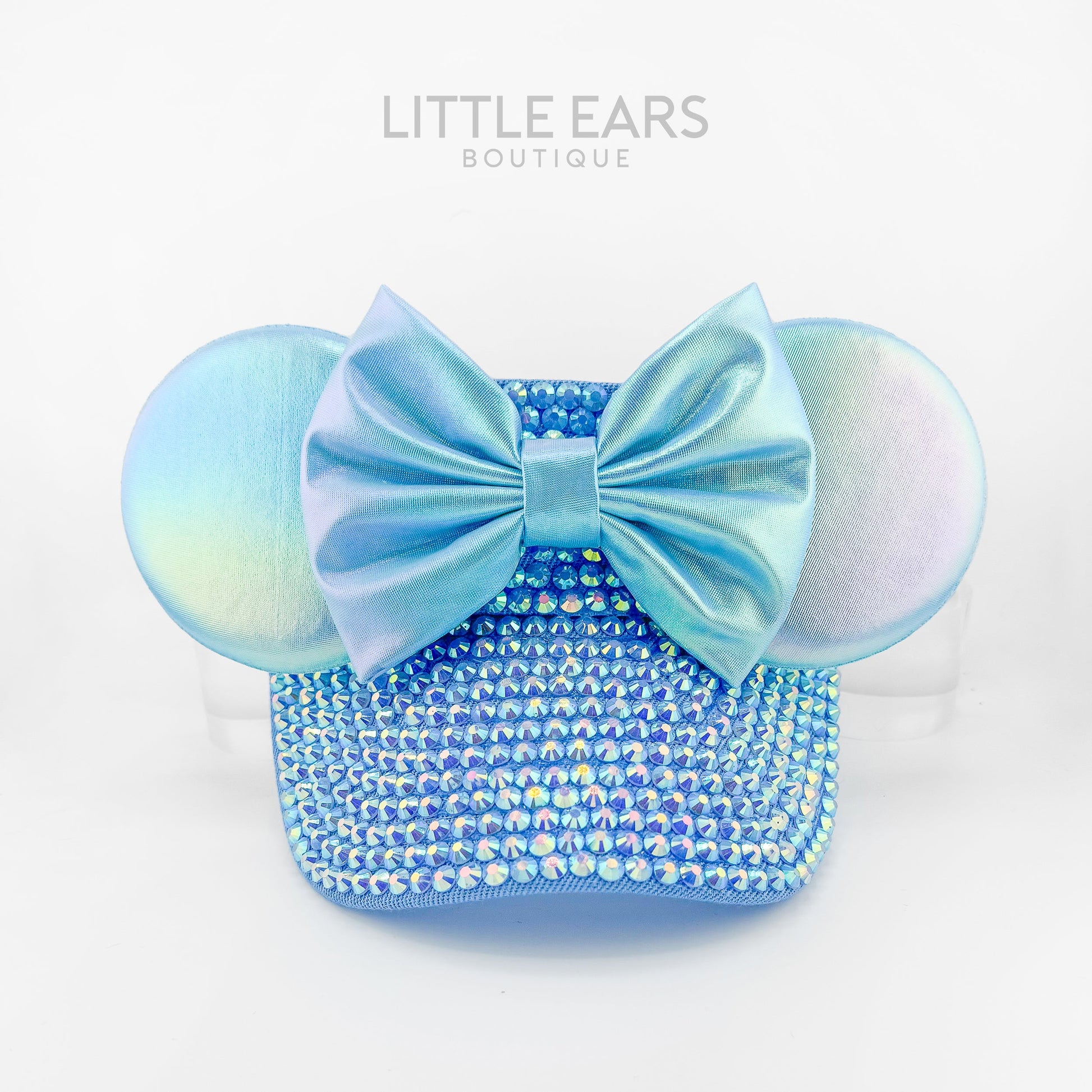 Blue Metallic Iridescent Mickey Visor - mickey ears - disney ears - mouse ears headband - little ears boutique