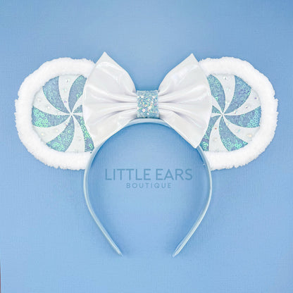 Blue Peppermint Mickey Ears - mickey ears - disney ears - mouse ears headband - little ears boutique