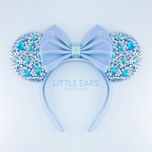 Blue Sparkle Mickey Ears - mickey ears - disney ears - mouse ears headband - little ears boutique