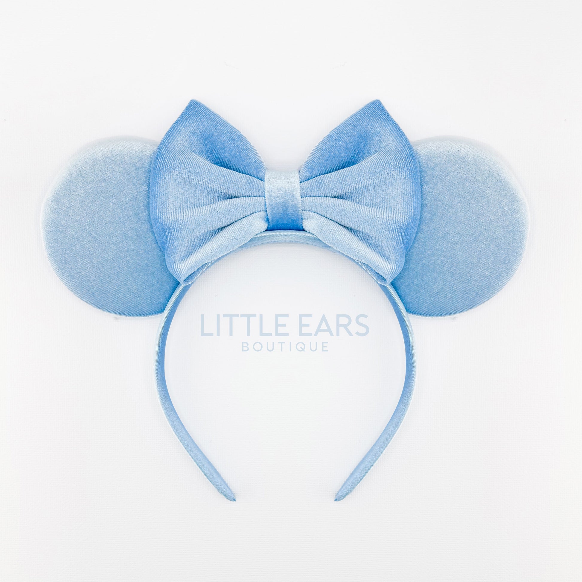 Blue Velvet Mickey Ears - mickey ears - disney ears - mouse ears headband - little ears boutique