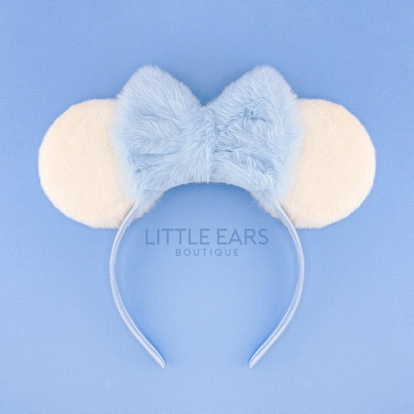 Blue & White Fur Mickey Ears - mickey ears - disney ears - mouse ears headband - little ears boutique