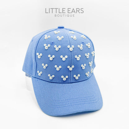 Blue Pearls Mickey Hat