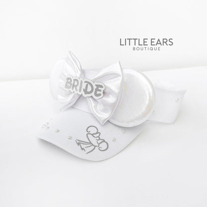 Bride Mickey Visor- mickey ears disney headband mouse