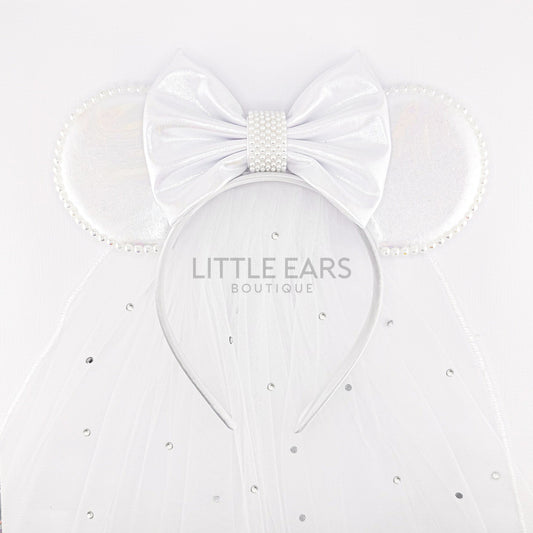 Bride Pearls Mickey Ears - mickey ears - disney ears - mouse ears headband - little ears boutique