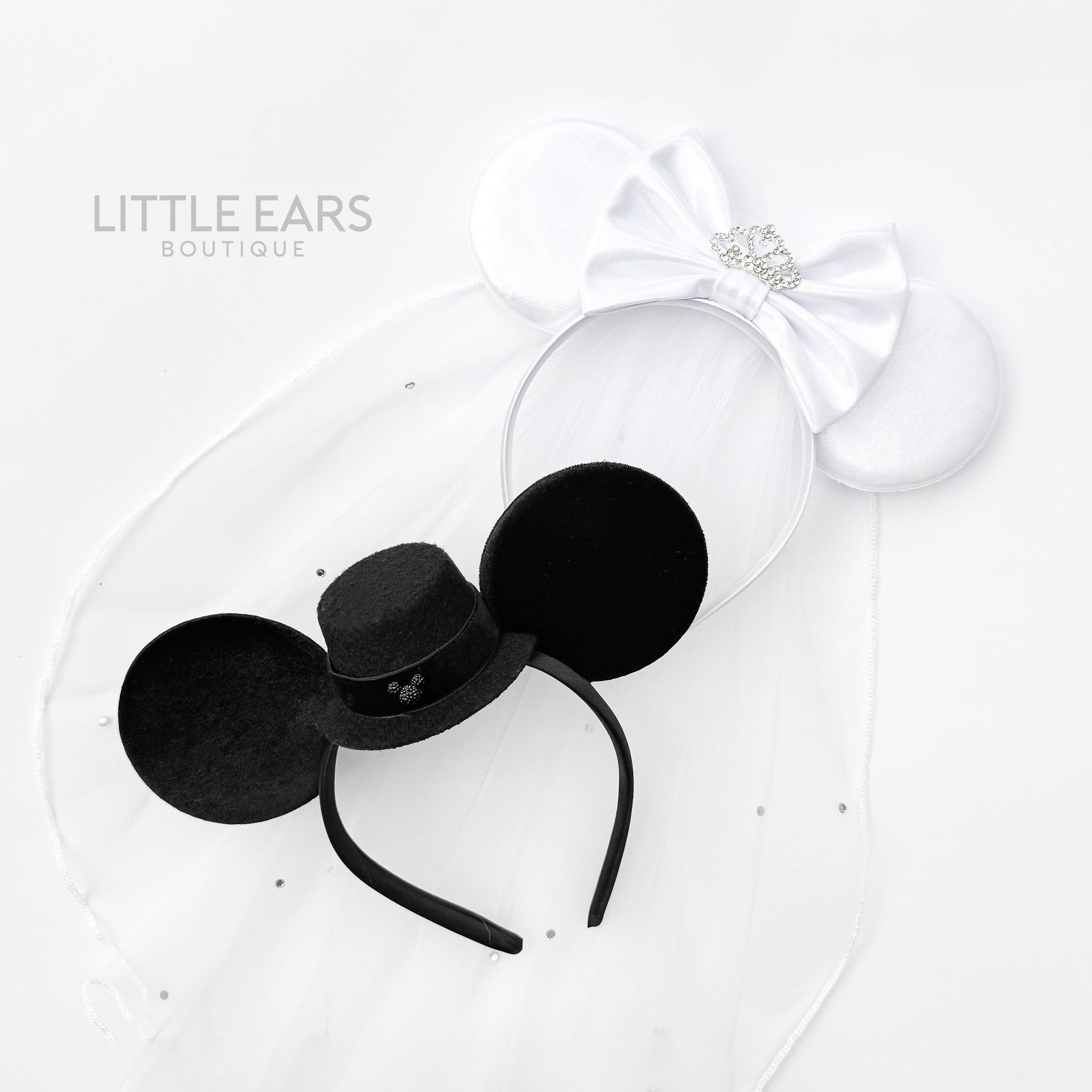 Bride Simple Mickey Ears - mickey ears - disney ears - mouse ears headband - little ears boutique