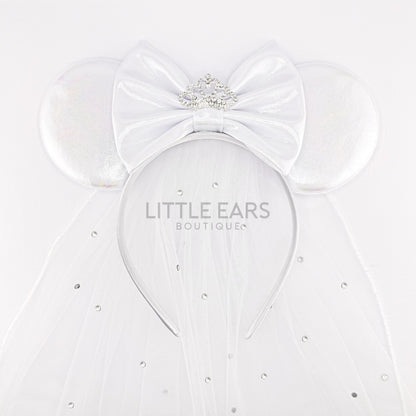 Bride Simple Mickey Ears - mickey ears - disney ears - mouse ears headband - little ears boutique